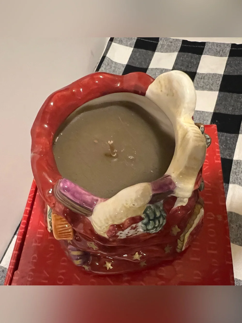 NWT FITZ & FLOYD CANDY LANE TOYBAG CANDLE CUP.